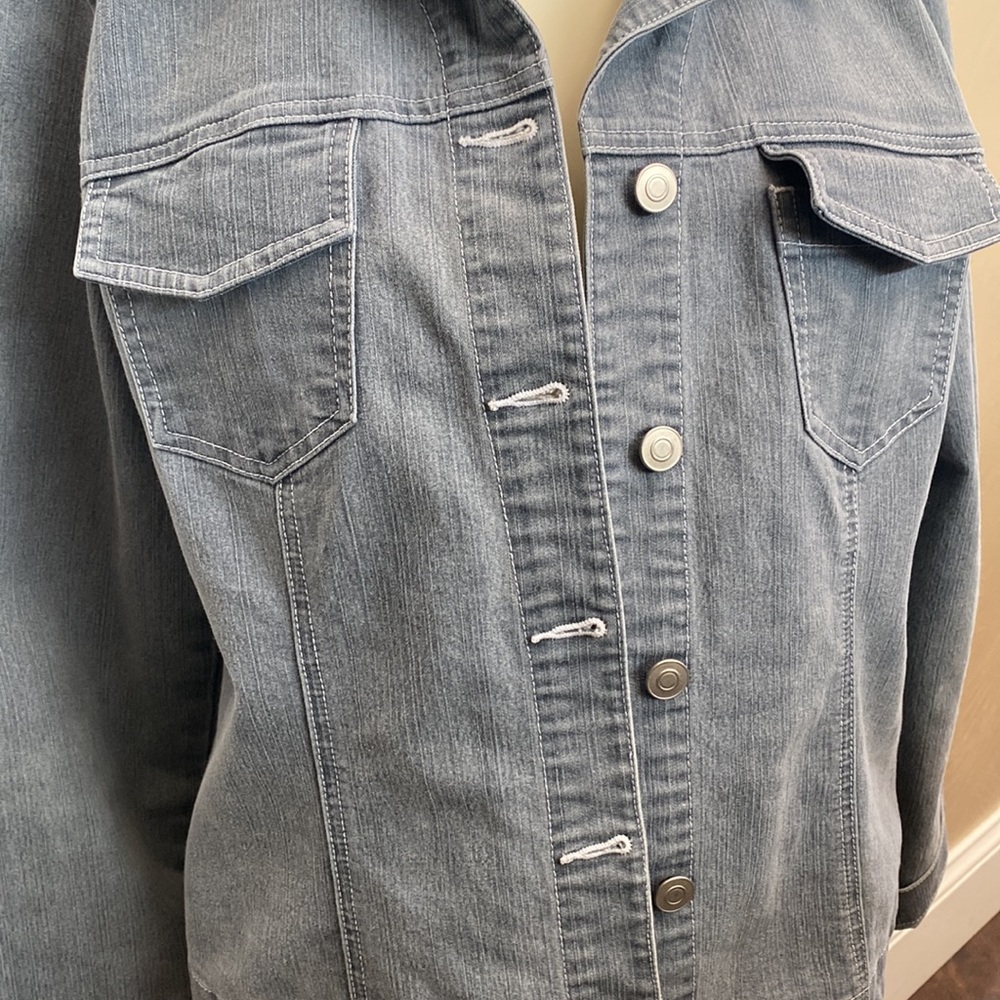 Live a Little Denim Shirt Jac - Picture 2 of 7
